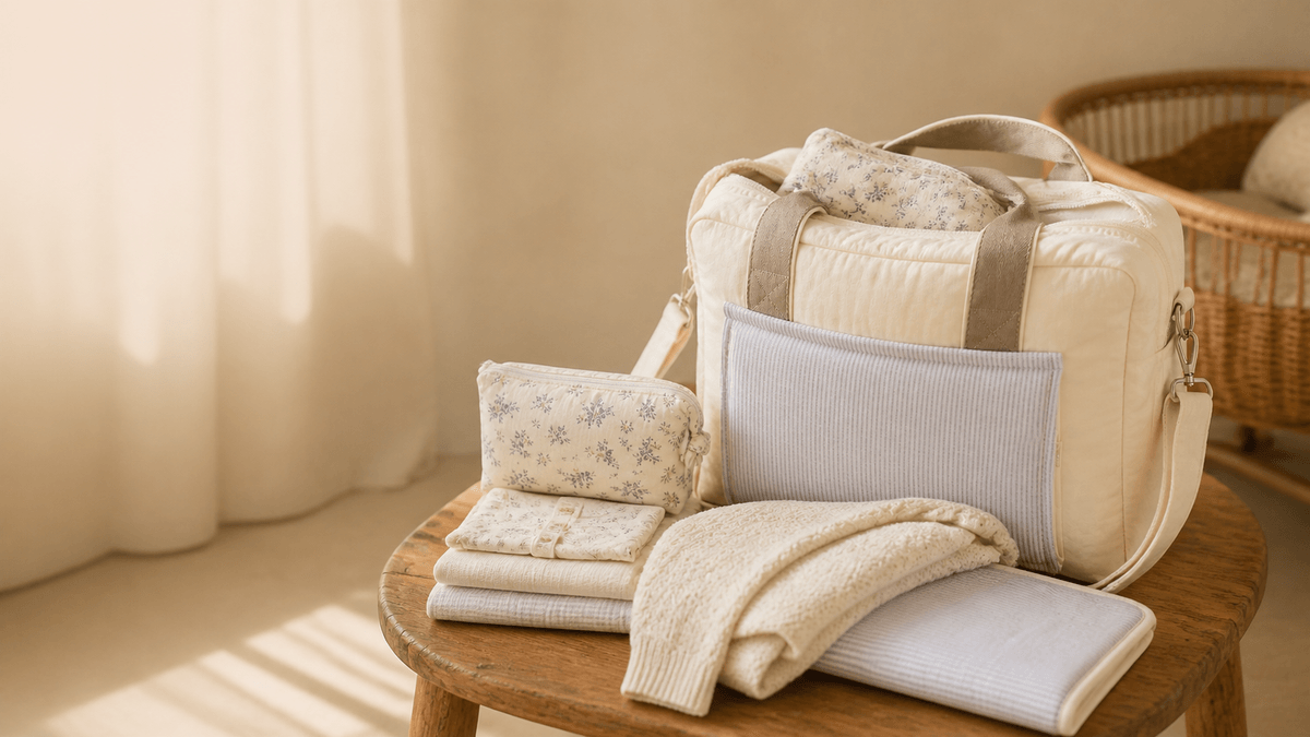 Bolso maternal con esenciales para bebé